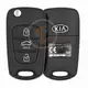 Genuine Kia Forte Cerato Flip Key Remote 2010 P/N: 95430 1M250 433MHz Transponder Chip ID 46