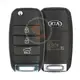 Mando a distancia genuino Kia Ceed Flip Key 2013 2018 P/N: 95430 A2100 433MHz ID de chip transpondedor 4D