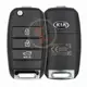 Mando a distancia original Kia Optima Flip Key 2016 2019 P/N: 95430 D4100 433MHz ID de chip transpondedor 4D