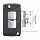 Véritable télécommande à clé rabattable Mitsubishi Pajero 2014 2017 P/N : 6370B882 Puce de transpondeur PCF7941