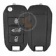 Peugeot 508 301 control remoto con llave abatible 2013 2017 433MHz 3 botones tipo control remoto con llave abatible