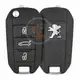 Original Peugeot 508 Flip Key Remote 2014 2018 P/N: 1609365180 433MHz Panic Button No