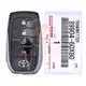 Genuine Toyota Land Cruiser Smart Proximity 2020 2022 P/N: 89904 60X80 Frequency 433MHz