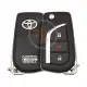 Original toyota hilux flip key 3 button 433mhz ba2ta no chip