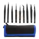 9pcs Steel Tweezer Set Anti static ESD Tweezers maintenance tools