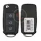 Original Volkswagen Passat Jetta Flip Key Remote 2016 2017 P/N: 5F0 827 202 AD Panic Button Yes