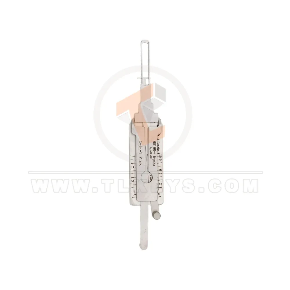 Original lishi lock pick car decoder 2 in 1 hu198 4 depths front
