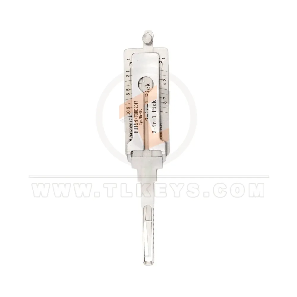 Original lishi 2 in 1 hu198 ford 2017 pick decoder tool front Original lishi 2 in 1 hu198 ford 2017 pick decoder tool front