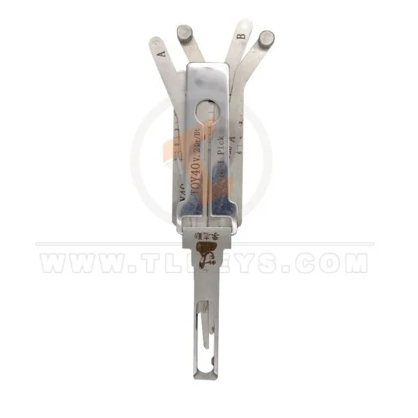 Original Lishi lock Pick car key Decoder 2 in 1 TOY40 V.2 Lishi