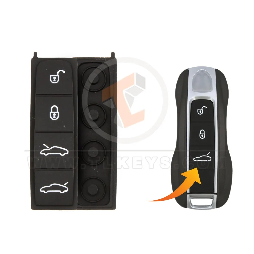 Replacement rubber pad 4 buttons for porsche 2017 2021 3rd style