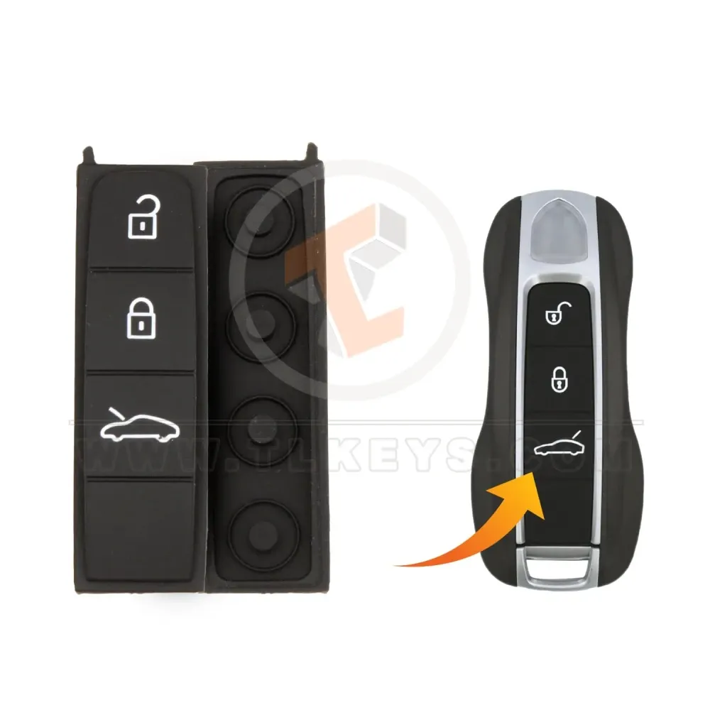 Replacement rubber pad 4 buttons for porsche 2017 2021 hood