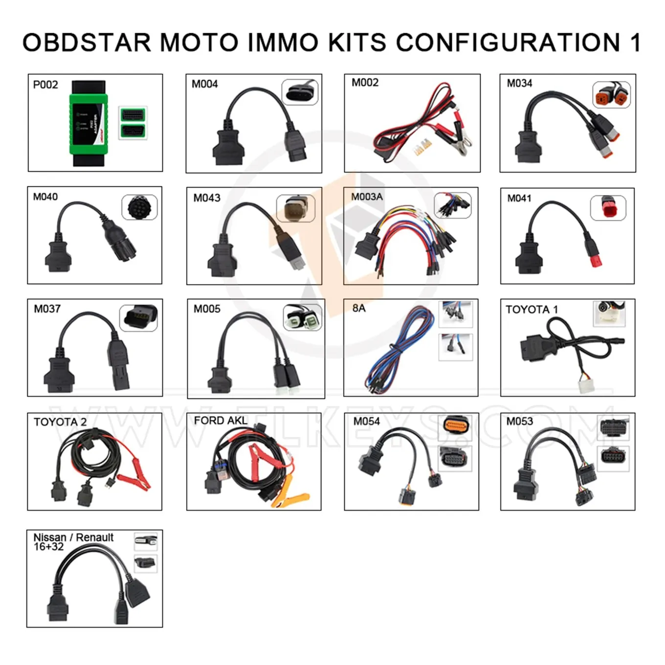 Kits OBDSTAR MOTO Immo Configuration 1 Adaptateur