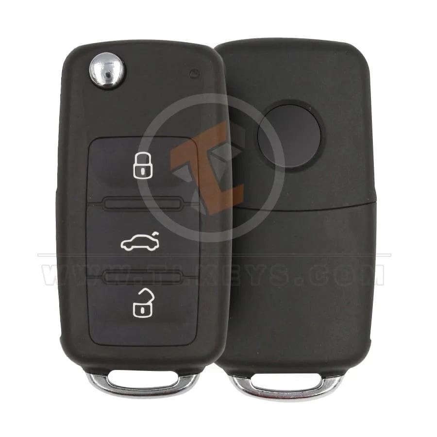 Volkswagen Flip Key Remote 2015 2019 433MHz 3 Buttons Remote Type Smart Proximity