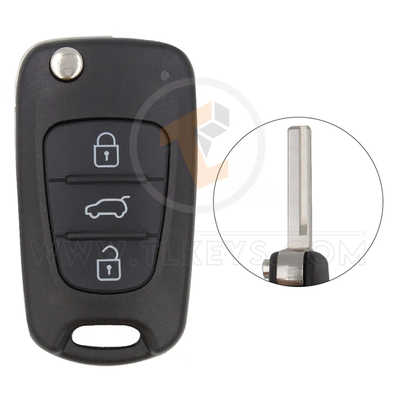 1722760616 kia flip key remote shell 3buttons with suv trunk right laser blade aftermarket 34870 1