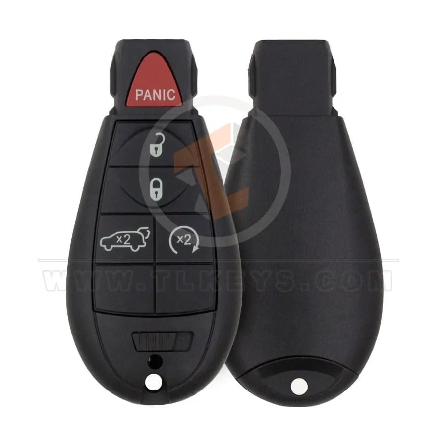 Chrysler Dodge Jeep Fobik Remote Key Shell 5 Buttons With Big Trunk Buttons 5