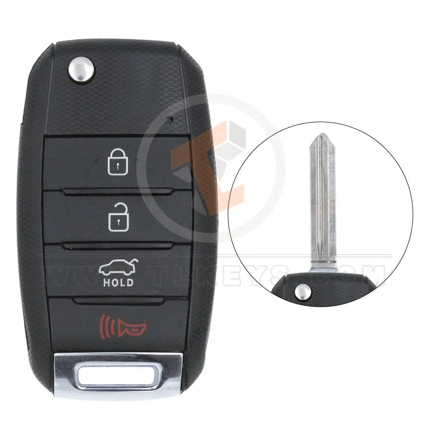 KIA Flip Key Remote Shell 3+1 Buttons Sedan Trunk HYN14R Blade Buttons 4
