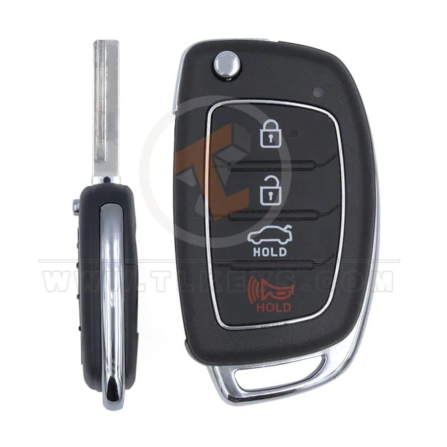 Hyundai 2014 2019 Flip Key Remote Shell 3+1 buttons Sedan Trunk Buttons 4