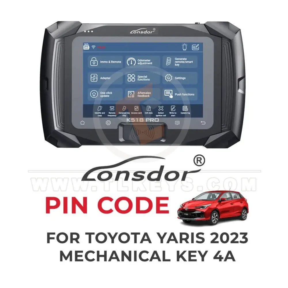 Lonsdor pin code for toyota yaris 2023 mechanical key 4a