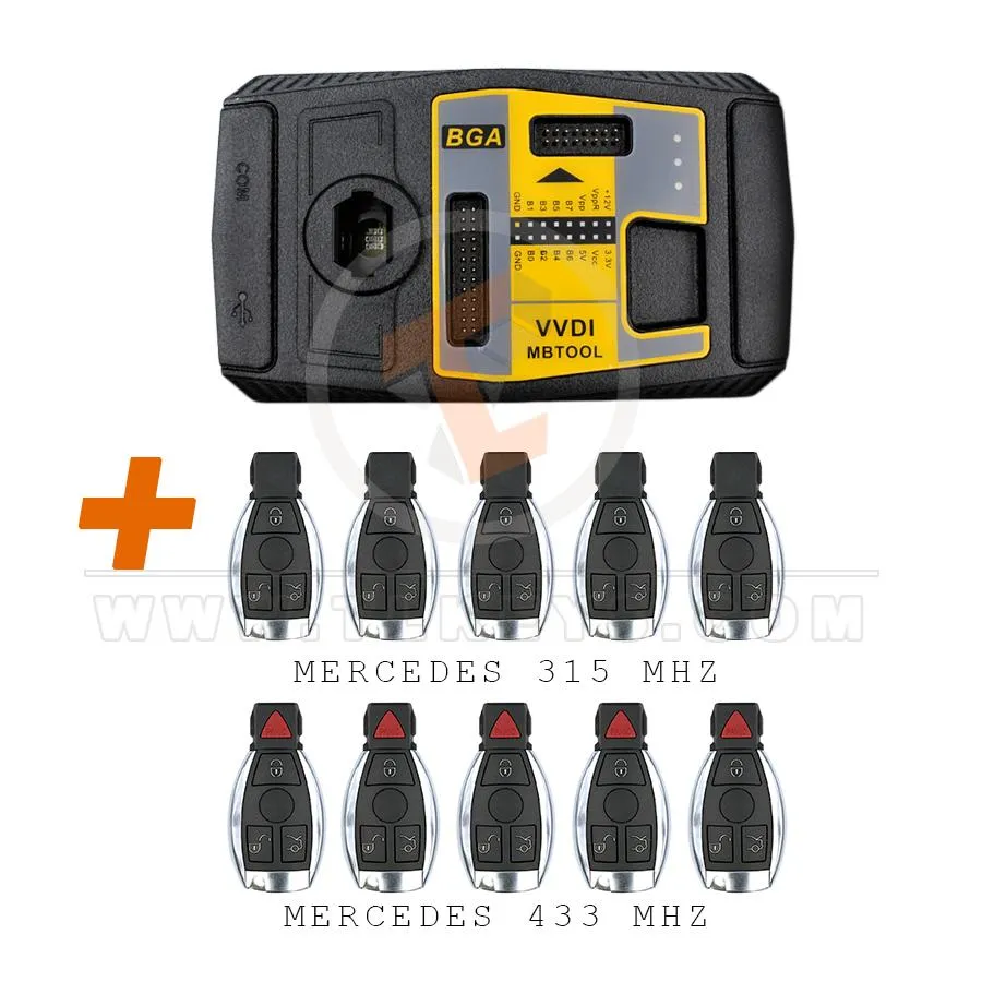 Xhorse VVDI MB BGA outil MB programmeur clé + télécommande Mercedes 315 MHz et 433 MHz outils de diagnostic de programmation clé