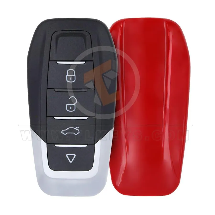 Xhorse XKFEF2EN VVDI Key Tool Universal Wired Key Remote Control 4 Buttons Red Back Cover Buttons 4