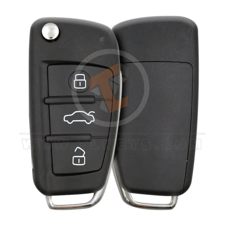 Audi Q7 A6L Normal Flip Key Remote 2006 433MHz 3 Buttons Frequency 433MHz