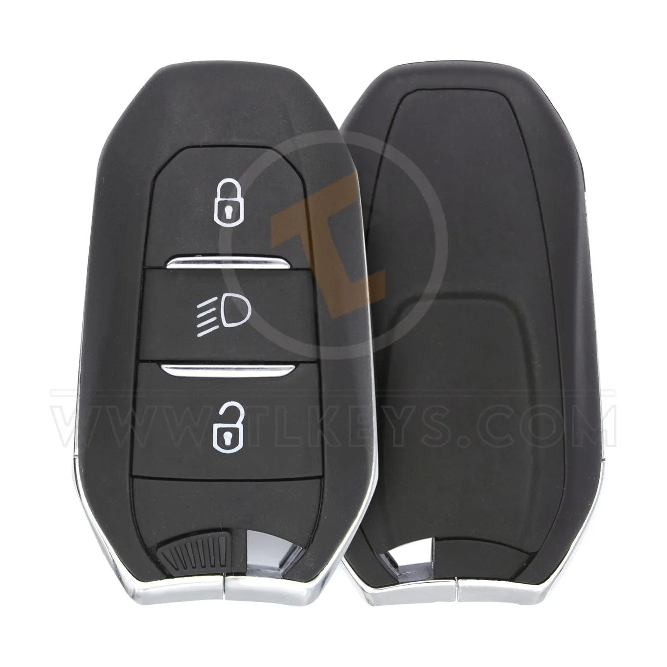 TL40664 Peugeot 3 Buttons (Light) Smart Key Shell HU83 Blade Aftermarket 1