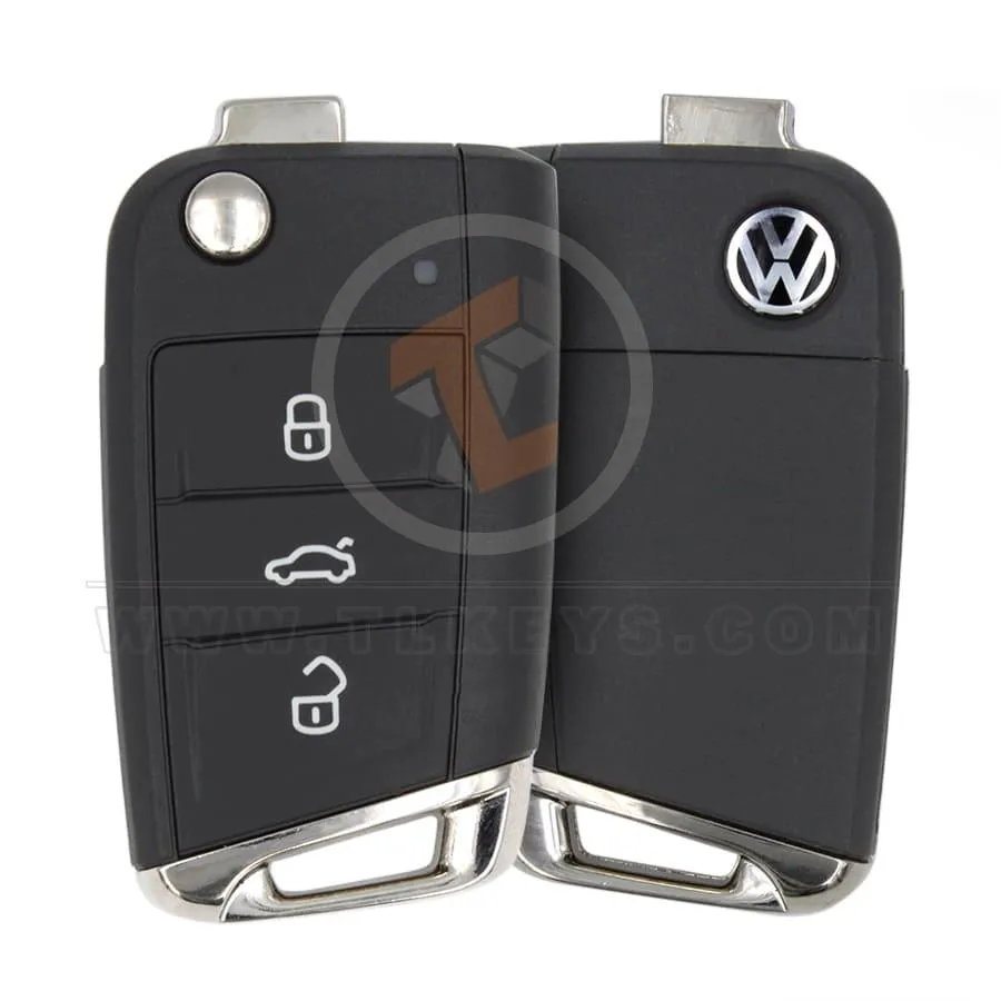 5G0 959 752 AE Original Flip Key Remote Compatible with Manufacturers Volkswagen
