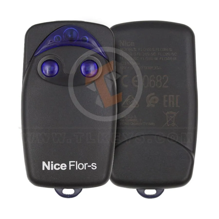 NICE FLO2R S Garage Gate Door Rolling Code Remote Control 2 Buttons 433.92 Mhz Key Remote