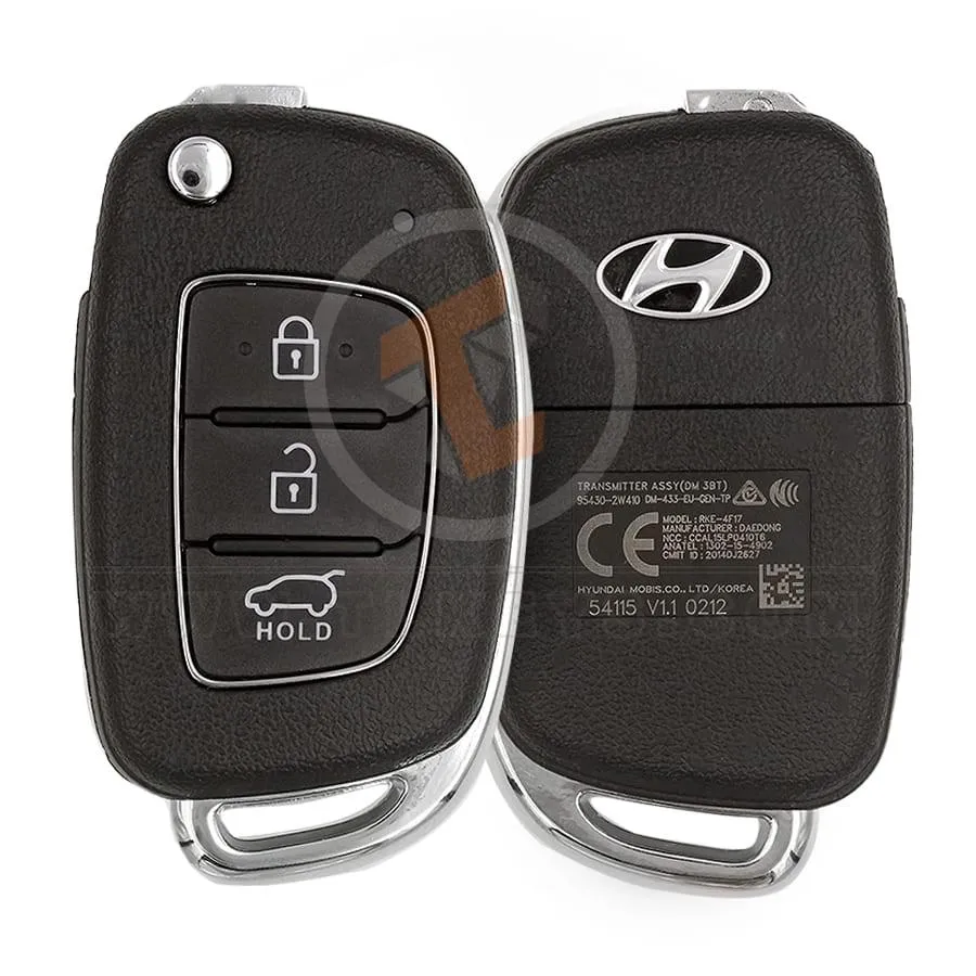 Control remoto con llave abatible Hyundai Santa Fe reacondicionado 2014 2016 P/N: 95430 2W410 Control remoto con llave abatible tipo control remoto
