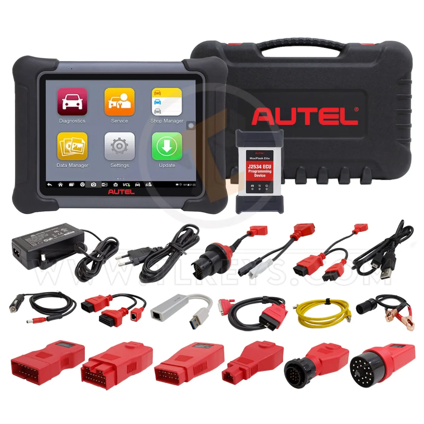 Dispositif de Scanner de Diagnostic bidirectionnel MaxiSYS Elite OBD2 et outils de Diagnostic de programmation de clé J2534