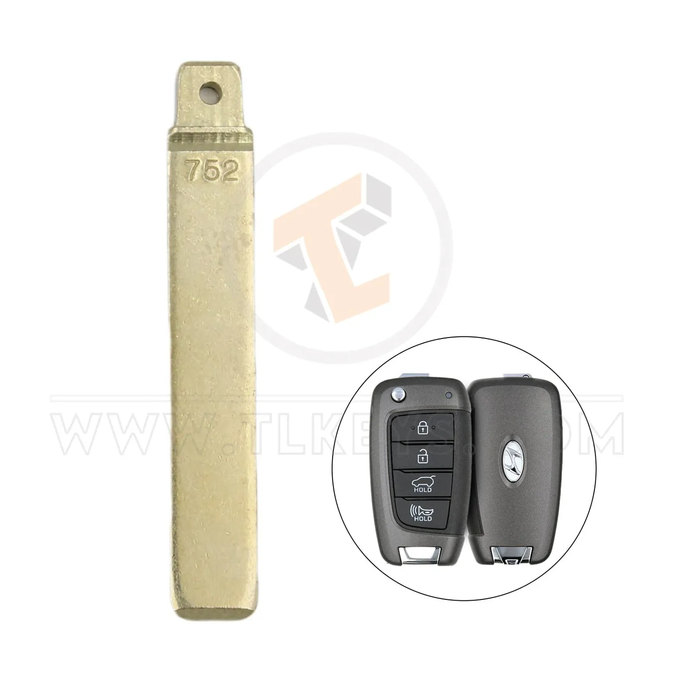 Hyundai Santa Fe 2018 Flip Insert Key Blade 81996 S1000 Aftermarket Status Aftermarket