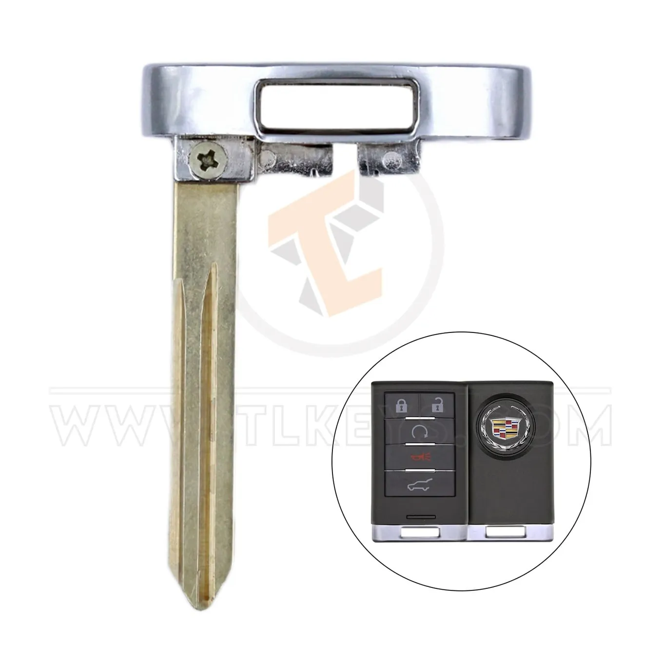 Lame de clé d'urgence Cadillac Chevrolet 2008 – 2014, pour clé intelligente, statut à distance, marché secondaire
