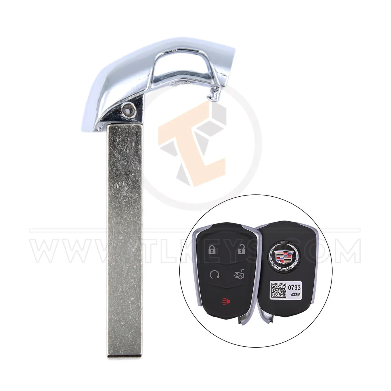 Cadillac Smart 2014 2017 Estado de la hoja de la llave de emergencia Mercado de accesorios