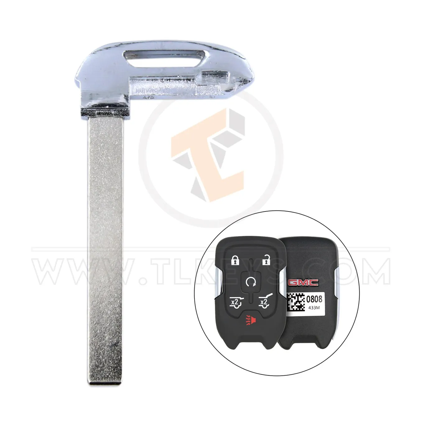 Chevrolet GMC 2014 2017 Smart Emergency Key Blade Status Aftermarket