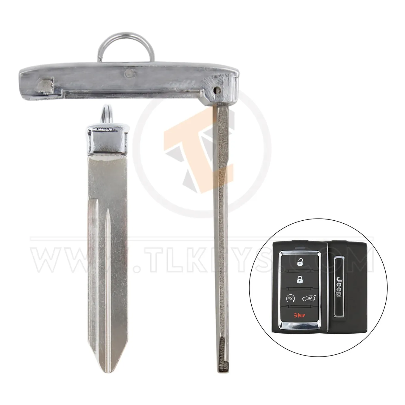 Hoja de llave de emergencia para Jeep Wagoneer 2021 para llaves de emergencia remotas de marca de repuesto con llave inteligente