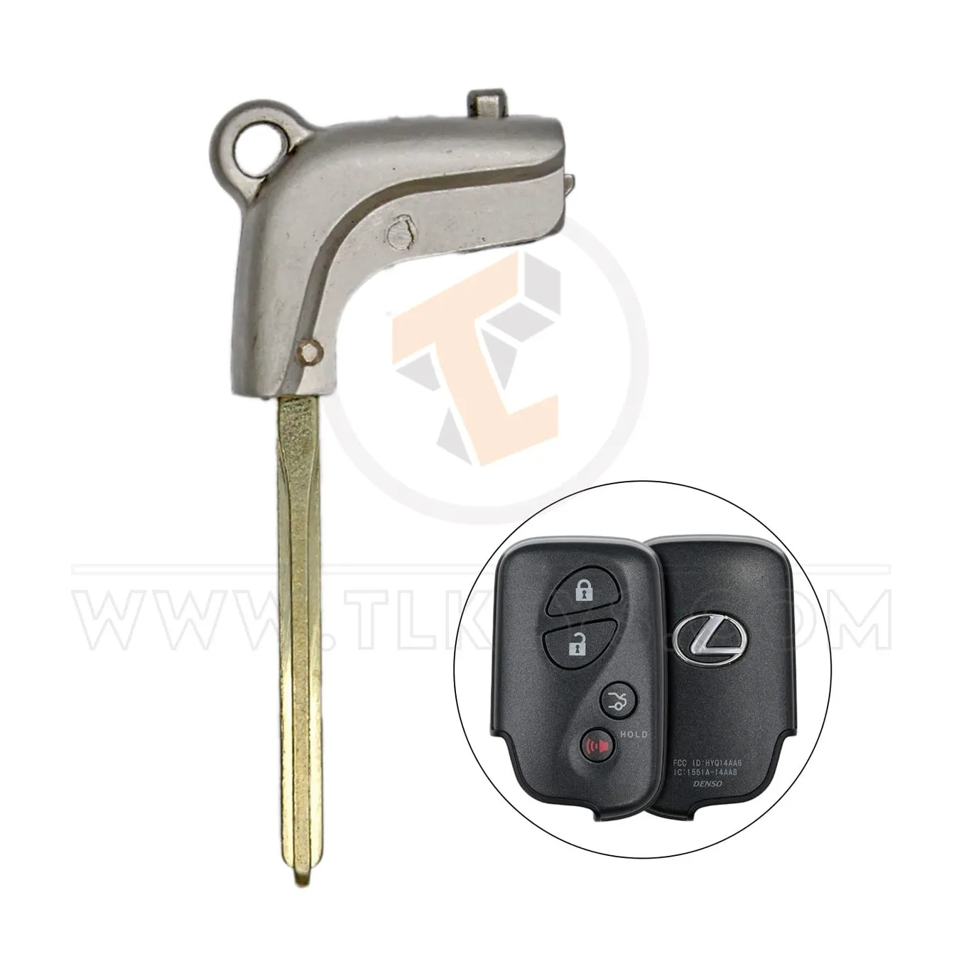 Lexus 2005 2017 Emergency Key Blade 2 Side Status Aftermarket