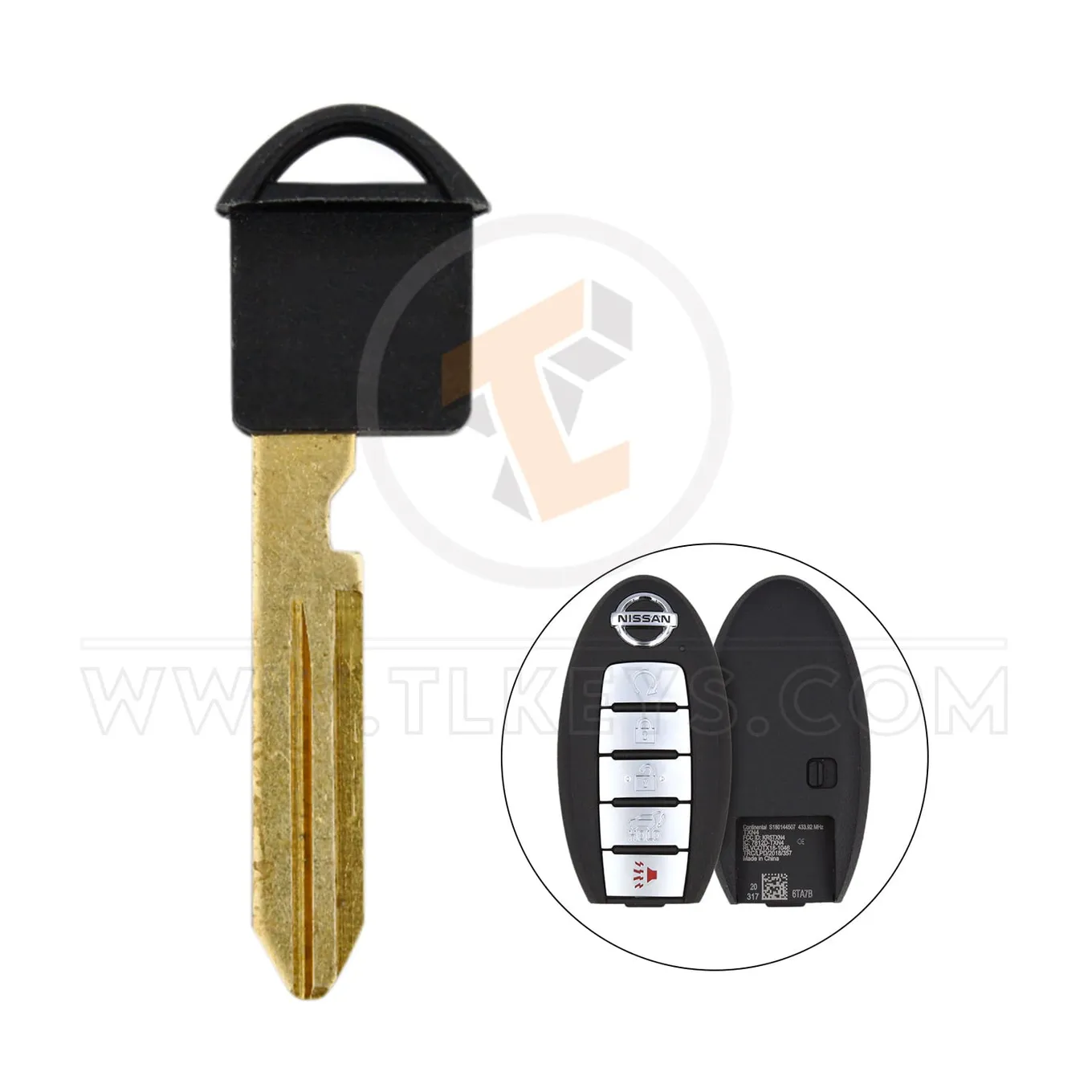 Nissan Smart Key Remote Emergency Key Blade Original Transponder Chip ID 46 Nissan Smart Key Remote Emergency Key Blade Original Transponder Chip ID 46