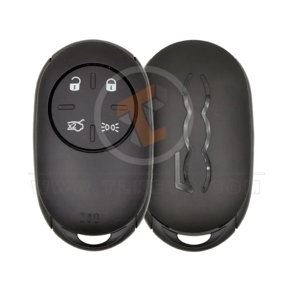 Fiat 500 smart remote key shell 4 buttons aftermarket light