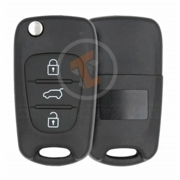 Hyundai 2010 2013 Flip Key Remote Shell 3 buttons Flat Gro Buttons 2