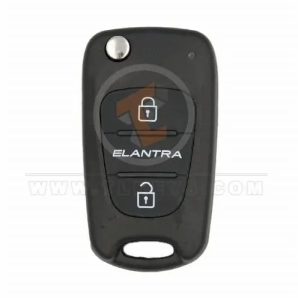 Hyundai Elantra 2012 2016 clé à distance coque 2 boutons HYN14 lame clé d'urgence/lame incluse