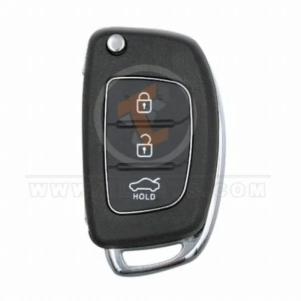 Hyundai Sonata 2012 2016 Chrome Flip Key Remote Shell 3 Buttons Panic Button No