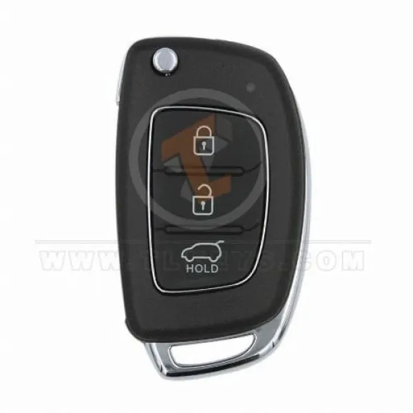 Kia Hyundai 2008 2012 Chrome Flip Remote SUV Trunk Shell 3 Buttons Panic Button No