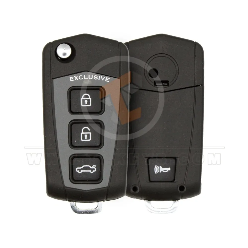 Modified kia hyundai flip remote key shell 4 buttons aftermarket brand