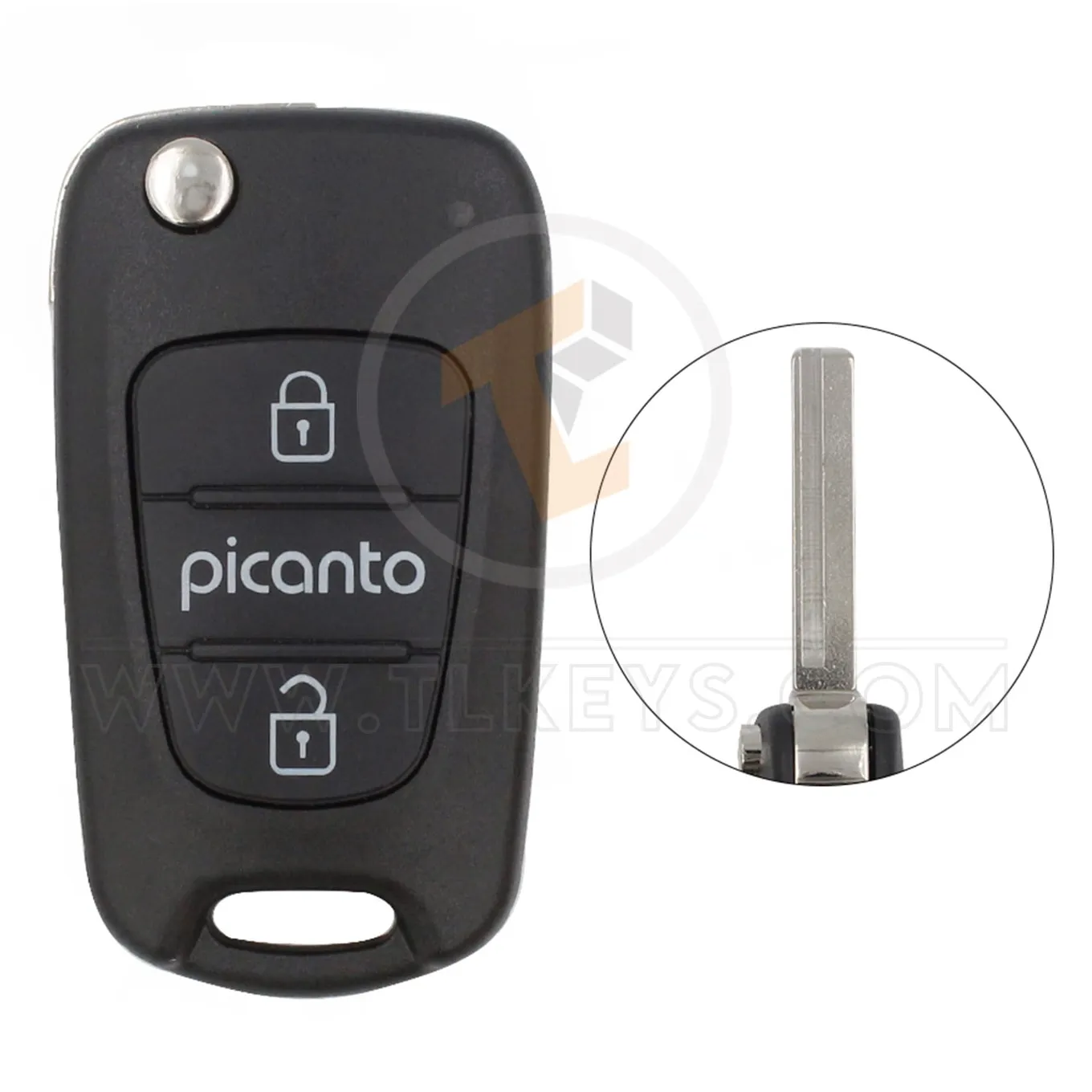 Kia picanto 2007 2014 flip key remote shell 2buttons with left groove laser blade aftermarket 34860 1 Kia picanto 2007 2014 flip key remote shell 2buttons with left groove laser blade aftermarket 34860 1