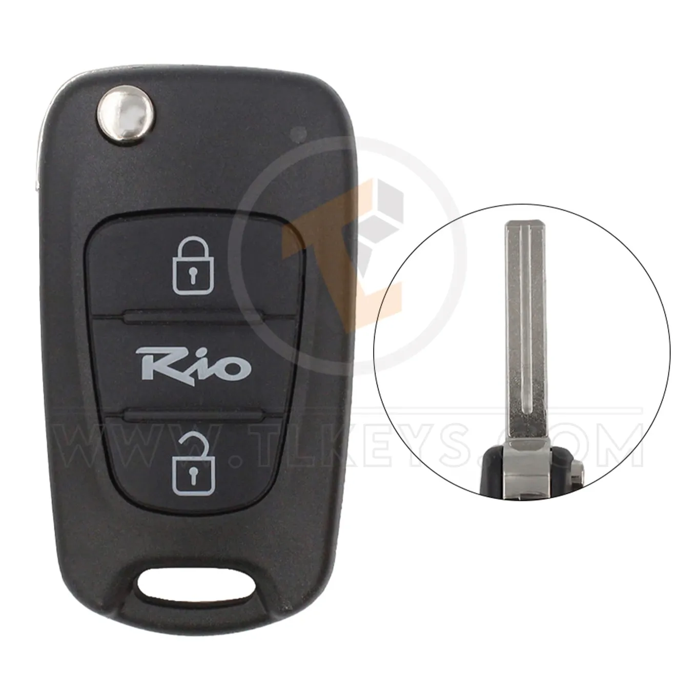 Kia rio flip key remote shell 2buttons laser blade aftermarket 34861 1