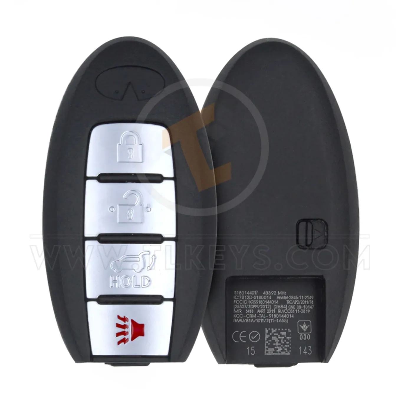 Infiniti QX56 2008 2010 Smart Key Remote Shell 4 Buttons Buttons 4