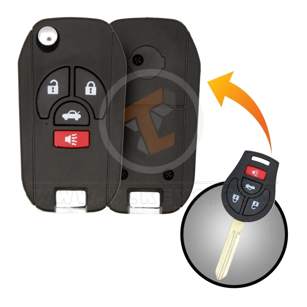 Nissan sunny modified flip key shell 4 buttons aftermarket Nissan sunny modified flip key shell 4 buttons aftermarket
