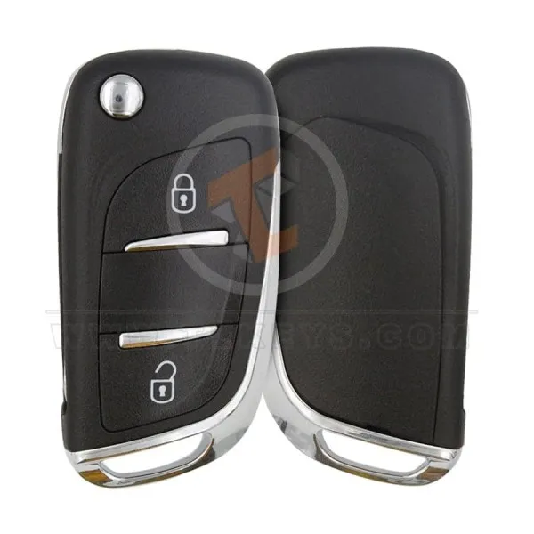 Peugeot Modified Flip Remote Shell 2 Buttons Slot and Battery Holder