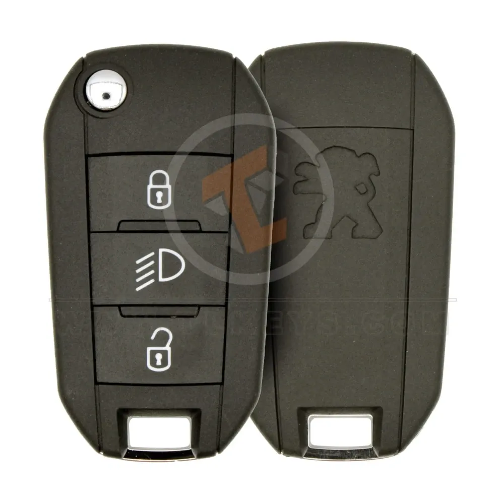 Peugeot 3 button flip key remote shell with hu83 blade Peugeot 3 button flip key remote shell with hu83 blade