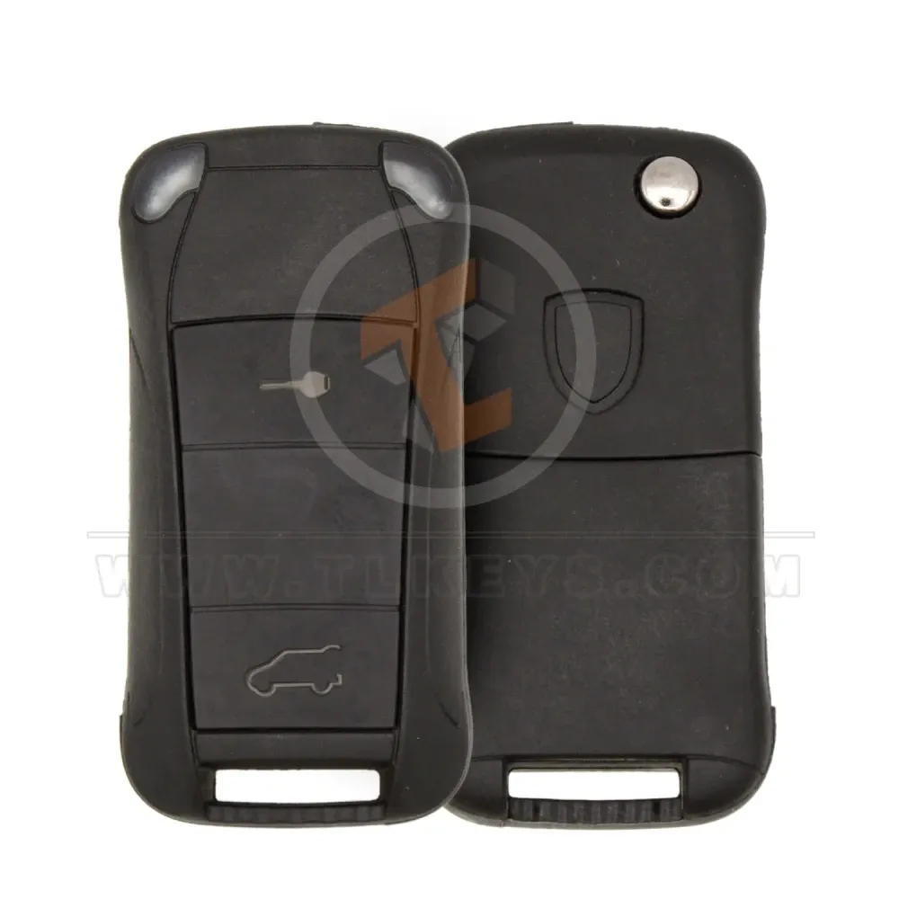 Porsche cayenne 2002 2009 3 button flip key shell panic Porsche cayenne 2002 2009 3 button flip key shell panic